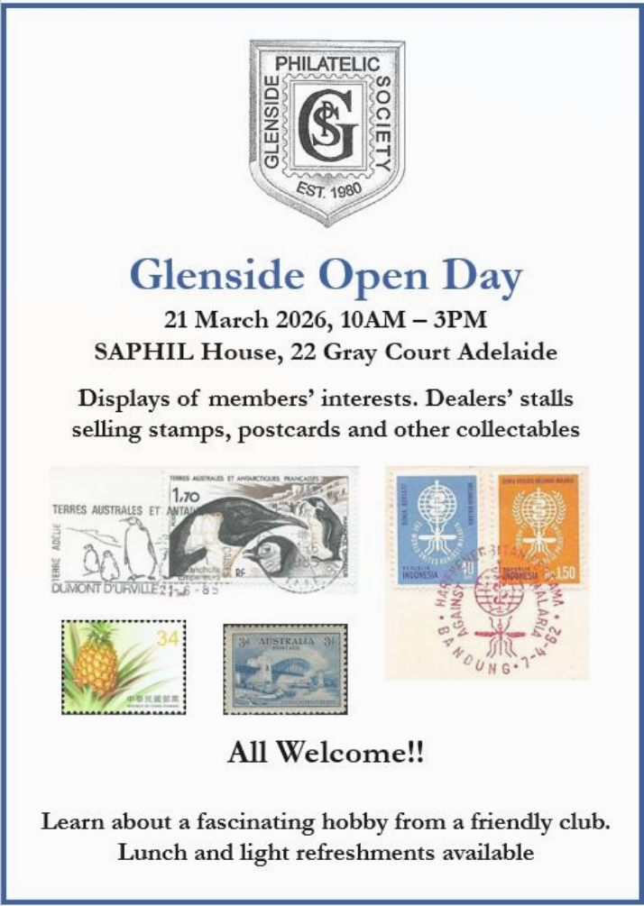 Glenside Philatelic Society – Open Day